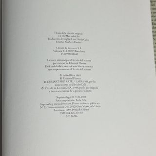 El viejo y el mar.  Ernest Hemingway.