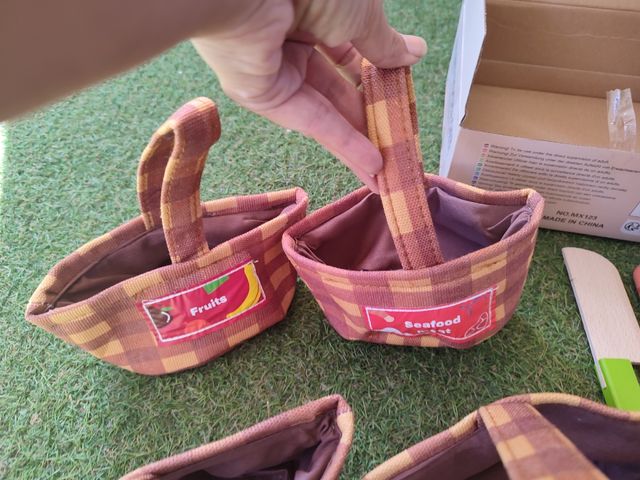 Comida juguete madera cortar NUEVA