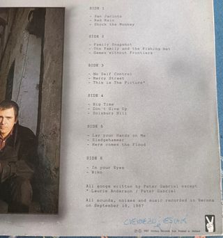 PETER GABRIEL - NO SELF CONTROL