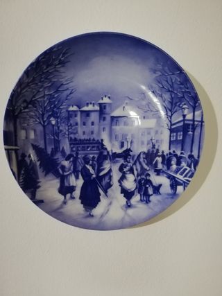 Piatto natalizio da collez. Limoges