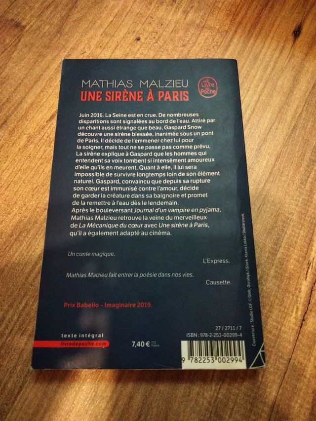 Une sirene a Paris, Mathias Malzieu