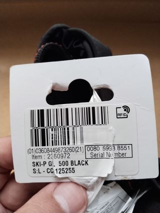 Guantes wedze softshell talla L