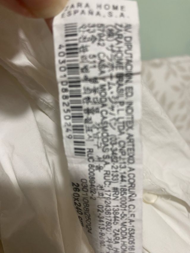 Funda nordica zara home blanca