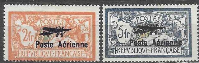 SELLOS* FRANCIA 1927, CORREO AEREO YT 1/ 2