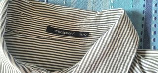 Camisa vestido de rallas con bolsillos