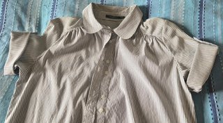Camisa vestido de rallas con bolsillos