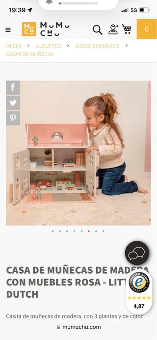 Casita  casa de muñecas madera