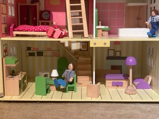 Casita  casa de muñecas madera