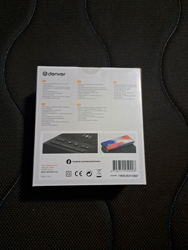 Radio despertador cargador DENVER