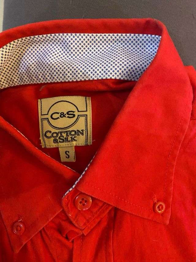 Camicia rossa uomo Cotton & Silk