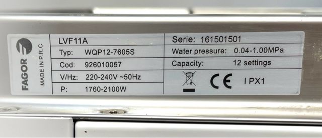 Despiece lavavajillas Fagor LVF11A