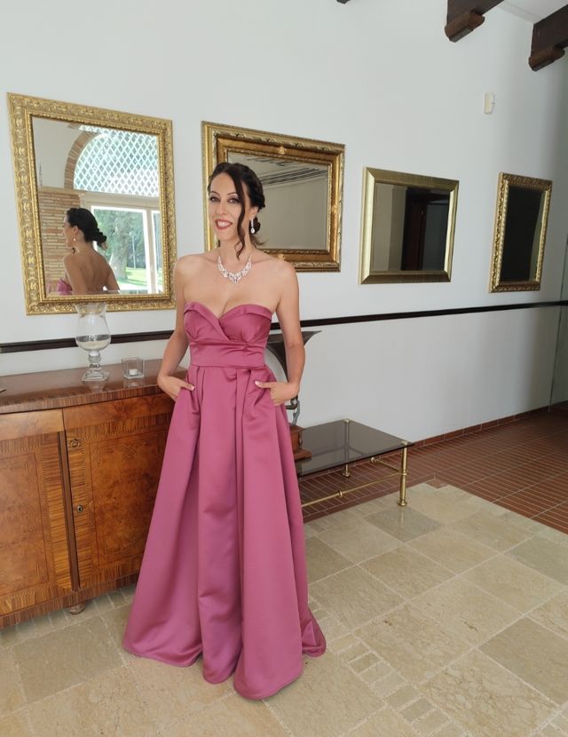 Abito cerimonia rosa antico