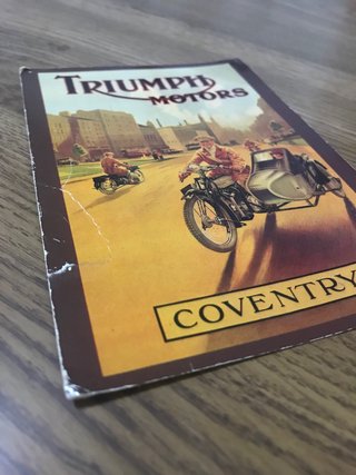 Cartel impresionante Triumph motors ańos 1950