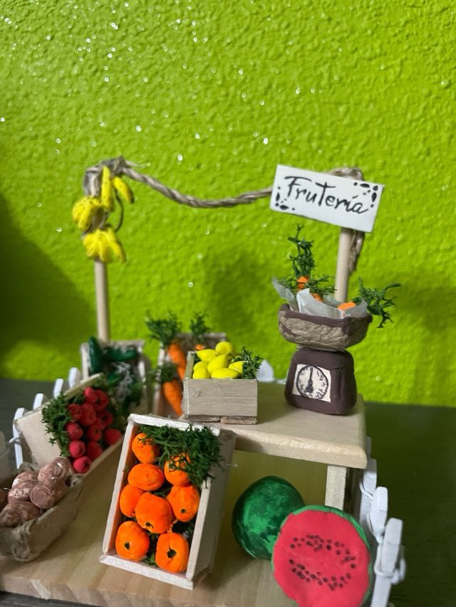 Puesto de navidad para belen: fruteria