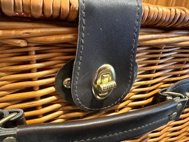 Cesta mimbre retro pícnic 2 personas