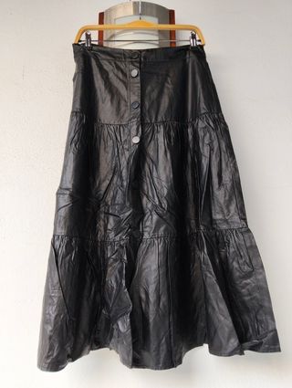 Falda MIDI imitación piel 