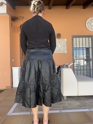 Falda MIDI imitación piel 