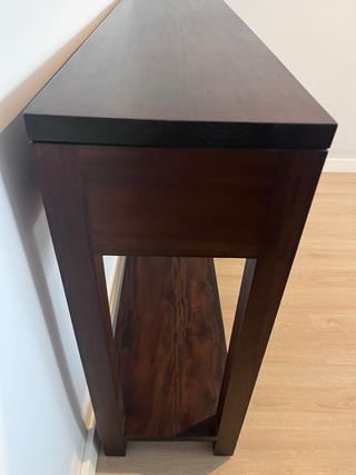 Consola con 3 cajones en Madera Caoba 