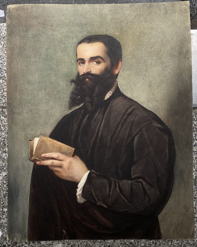 Escuela Francesa Acuarela Retrato de un Hombre XIX