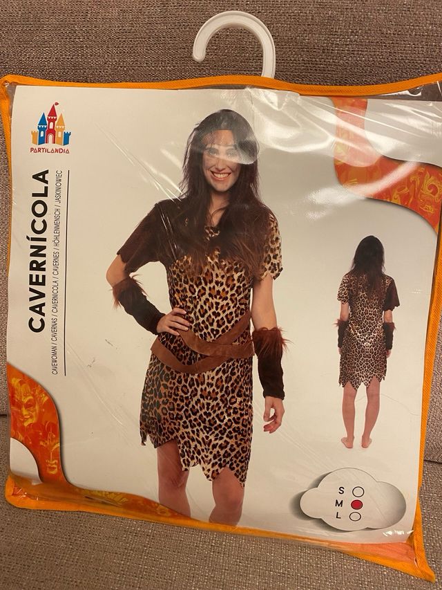 Disfraz carnaval de cavernícola mujer talla M