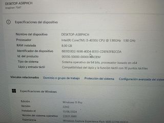 Portátil Dell inspiron 7347 2 en 1 - 8 RAM y ssd