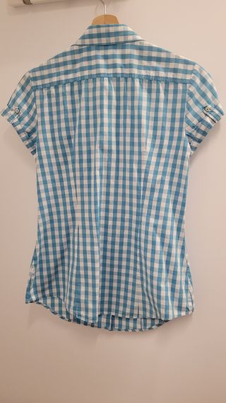 Camisa de cuadros Benetton manga corta