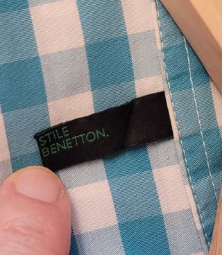 Camisa de cuadros Benetton manga corta