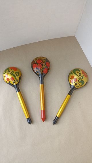 Tre cucchiai artigianato russo