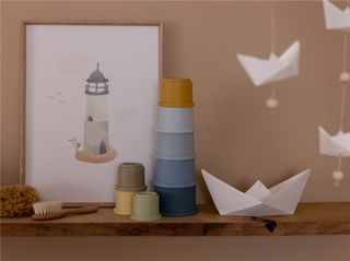 Cubos apilables azules baño - Little