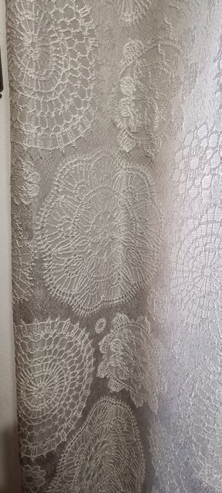 Cortinas mandala plateada