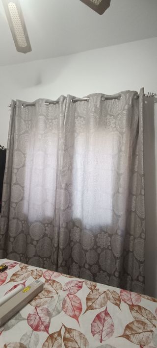 Cortinas mandala plateada