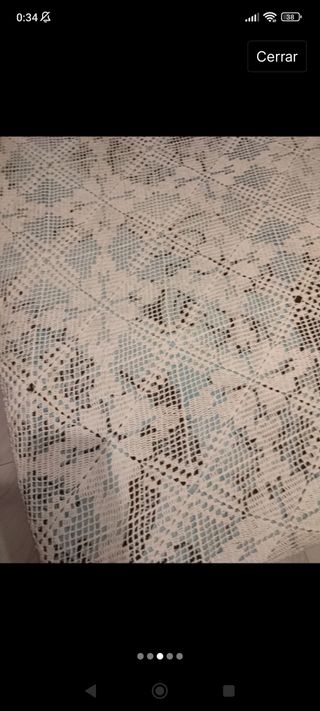 Manta colcha crochet cama vintage