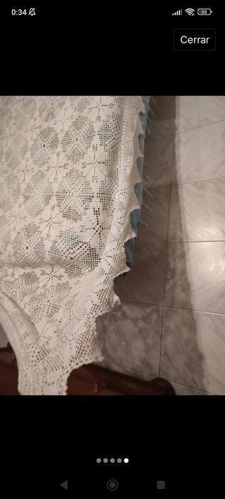 Manta colcha crochet cama vintage