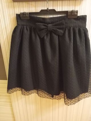 Falda de tul negra