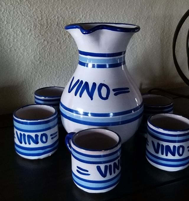 Juego de vino de ceramica