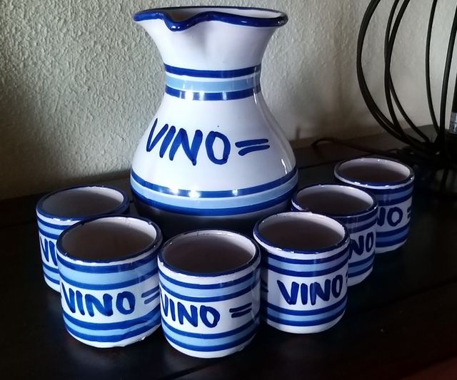 Juego de vino de ceramica