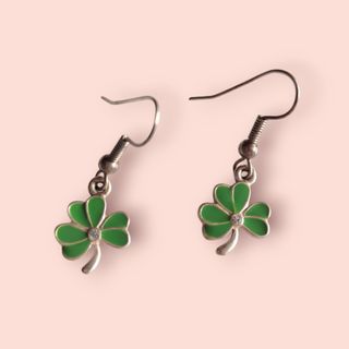 Preciosos pendientes de trebol Irlanda
