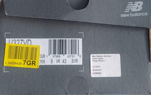 Zapatillas New Balance 327 azul y roja