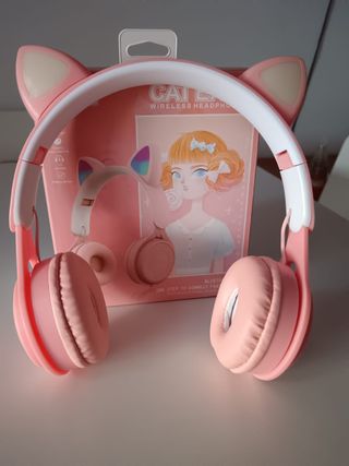 Audifonos Para Niña Con Orejas De Gato Bluetooth