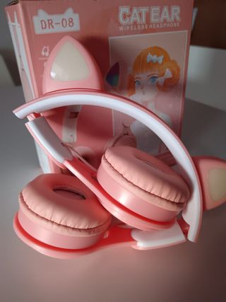 Audifonos Para Niña Con Orejas De Gato Bluetooth