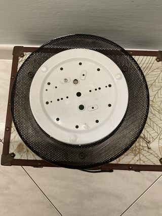 Plafoniera rotonda in vetro e metallo