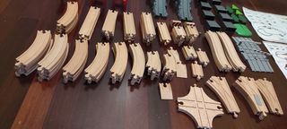 Vías de madera para niños