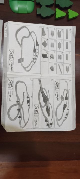 Vías de madera para niños