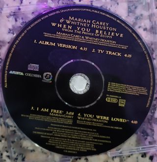 CD •When you belive-Mariah & Whitney.