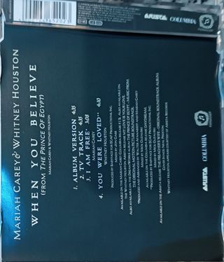 CD •When you belive-Mariah & Whitney.