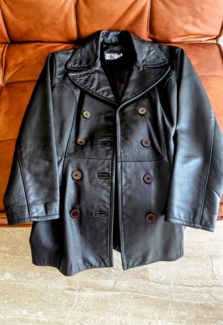Abrigo chaquetón cuero Calvin Klein