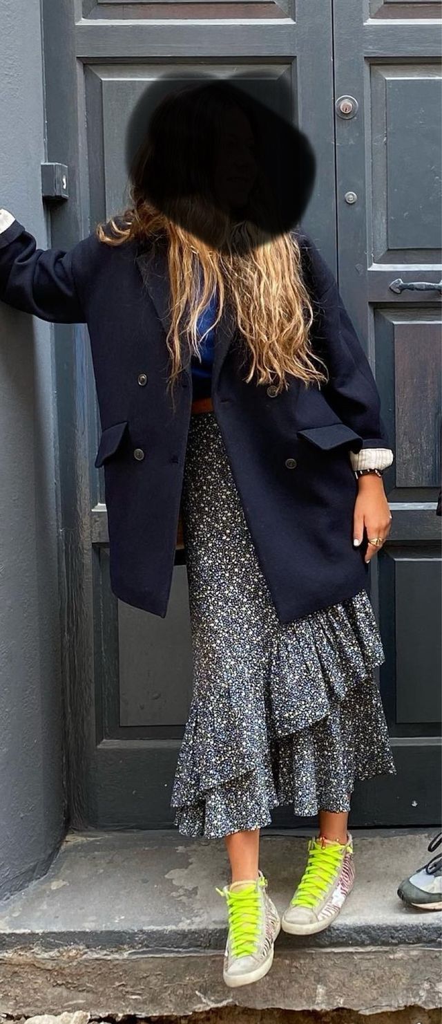 Falda midi volantes Bellerose