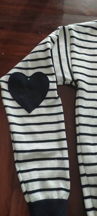 Jersey rayas coderas corazón 