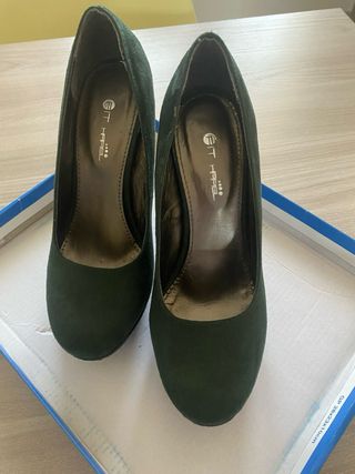 Scarpe verdi donna tacco 12 con plateau