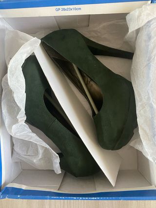 Scarpe verdi donna tacco 12 con plateau